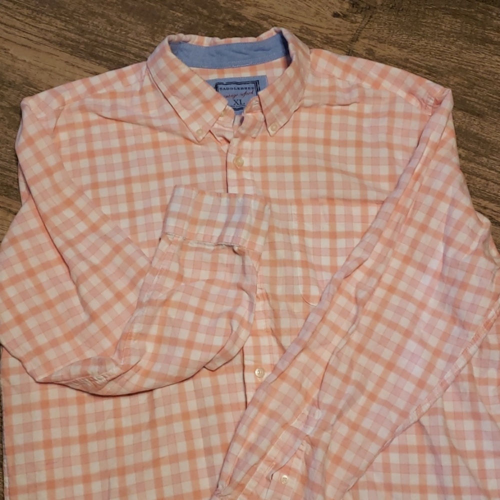 Pink Saddlebred Long Sleeve Button Up Sz. XL. B1